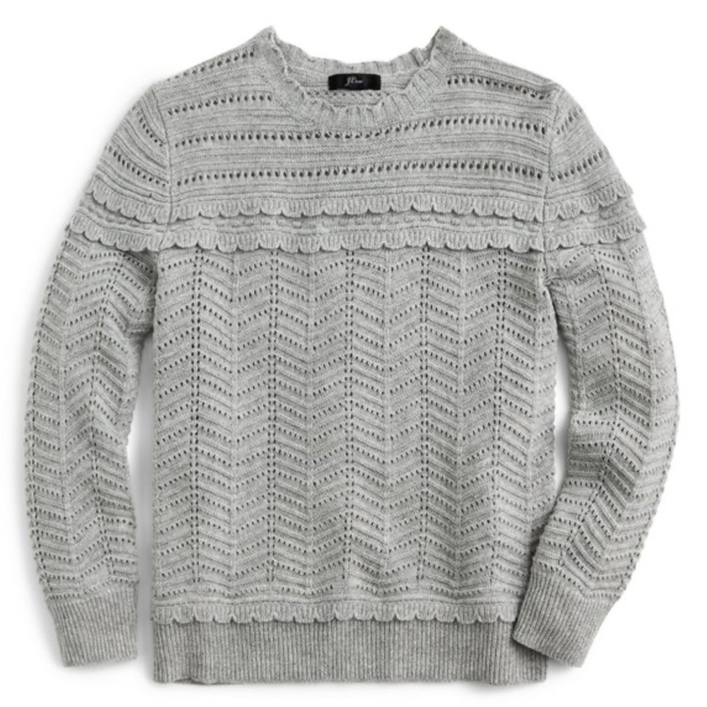 J. Crew Scalloped Pointelle Sweater